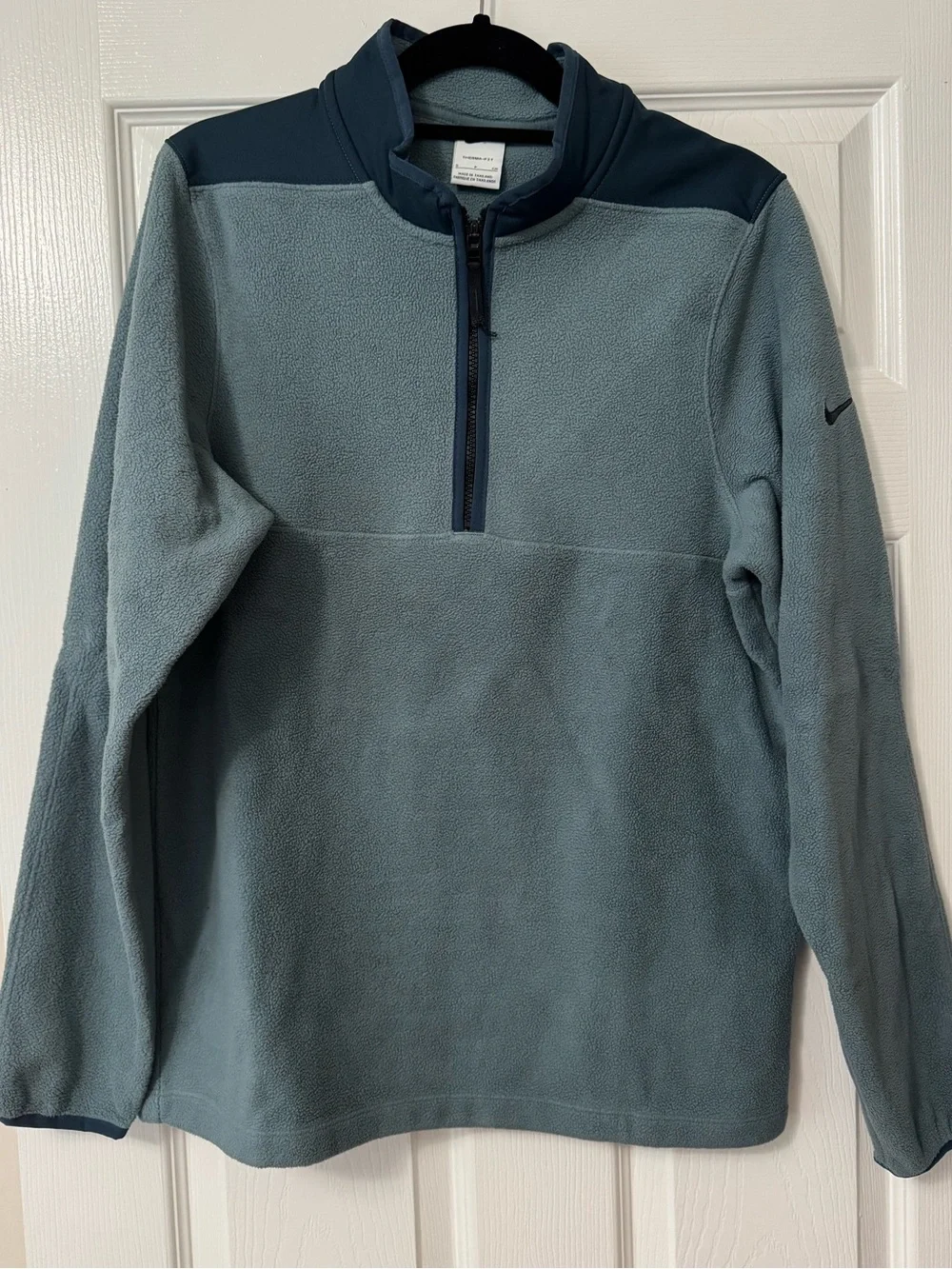 Nike Men’s Half-Zip Fleece Pullover in Slate Blue with Navy Accents